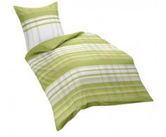 Kaeppel G-105856-03D3-VD97 puiido ropa de cama, satén, 1 x 80/80 con 155/220 cm, verde