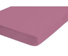 Biberna 2744/145/040 - Sábana bajera ajustable elástica, franela 100% algodón, ultrasuave e extensible, para una cama individual de 90 x 190 cm, hasta 100 x 200 cm, color frutas del bosque