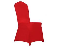 LianLe-Fundas para sillas, fundas elásticas, cubiertas para sillas,sillas para boda ,banquete,algodón y elastano,color rojo