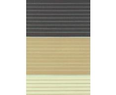 Deko Trends Easy 8355 01 080 - Cortina con 8 agujeros y diseño de rayas, color marrón (245 x 144 cm)
