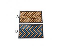 Felpudo de fibra de coco - Modelo zigzag (70x40x1 cm) - B