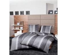 Se puede combinar con la ropa de cama Monza 3797, Fb, 08 de plata de colour gris grafito, Mako-satén, 100% algodón, 08 silber graphit, 155 x 220 cm