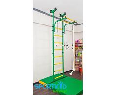 Tapete Plegable Suave de Gimnasia Color Verde/Amarillo para Niños - Suelo para Interiores de Cuartos de Juego - Tapetes Lavables Grandes para Juegos dentro del Hogar - Tapete Grueso Antideslizante para Pasillo - Tapete Plegable Barato - 100 x 100 x 10 cm