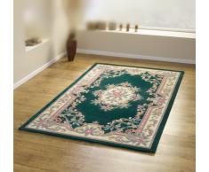 Grande lana tradicional Oriental diseño de flores de Papá Noel con botella verde alfombra redonda de 120 x 120 cm (4' x 121,92 cm) para alfombras