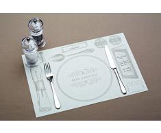 Kitchen Craft para cama de diseño de manteles individuales de papel, Book of 24
