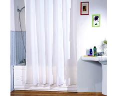 MSV MS508 - Cortina de baño de poliéster, 180 x 200 cm, color blanco