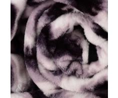 Just Contempo - Manta para sofá y cama, piel de imitación de visón, piel sintética, leopardo, blanco, crema, gris, cama individual