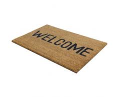 JVL - Felpudo con palabra en inglés "welcome" (fibra de coco y PVC, 335 x 60 cm)