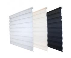 Práctico estor enrollable de doble rollo - sin perforación - 80x150 cm - Blanco