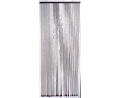 5500092 - Cortina decorativa para puerta - cuentas de madera - 90 x 220 cm, (puede reducirse) - marrón
