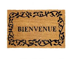 Tapis Deco 1740388 - Felpudo Rectangulo, 60 X 40 X 60 cm, impreso BIENVENUE