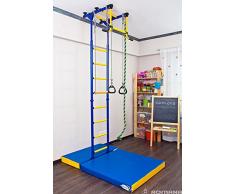 Tapete Azul Suave de Gimnasia para Niños - Colchoneta para Interior de Cuarto de Juegos - Tapetes Lavables Grandes para Juegos en el Hogar - Tapetes Gruesos Antideslizantes para Pasillo - Tapetes Plegables Económicos - 100 x 100 x 10