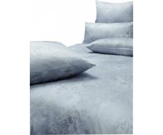 Estella Suiza-satén-ropa de cama Svizzera, 100 % algodón, plata, 155 x 220 / 80 x 80 cm