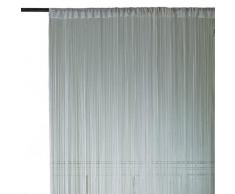 HomeMaison HM69807483 - Cortina de hilos (poliéster, 90 x 240 cm), color blanco
