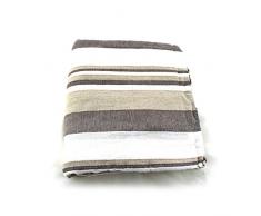 Cubre camas y sofás de la India (Gris-beige)