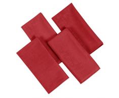 Home Creations Signature - Juego de servilletas (textura de lino, 4 unidades) rosso, 16x16 inch