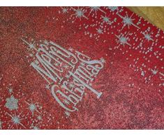 Alfombra de Navidad con metro-h 67 cm árboles rojo passatoia métrica-- -neogzio entrada cocina