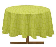 Mantel antimanchas redondo 180 cm CROCO anís Soleil docre