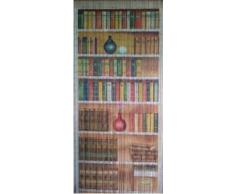 Cortina de cuentas de bambú estante de libro
