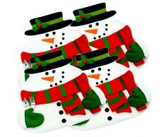 chendongdong 2 piezas feliz Navidad decoración muñeco alfombra manteles mesa decoración Navidad servilleta almohadillas no está incluido, 4 PCS