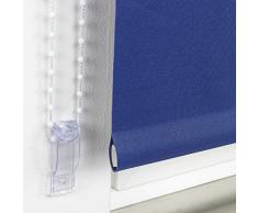 62 x 180 cm Liedeco de cama Blackout estor enrollable, negro, poliéster, azul, 092 X 180 cm