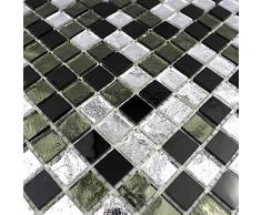 azulejos de mosaico cocina y baño mv-glo-ner