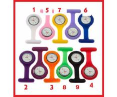 CPI Nurse Watch - Reloj de bolsillo para colgar de batas, cinturones y broches (silicona, incluye pilas)