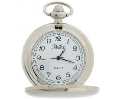 Reloj de Bolsillo Reflex Movimiento Totalmente de Cuarzo en Cadena de 12