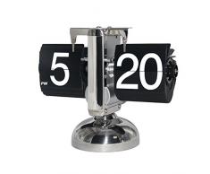 KABB Reloj Flip Retro de Números, Relojes de Sobremesa Modernos, Retro estilo exquisito y artístico - Maquinaria Interna (Negro)