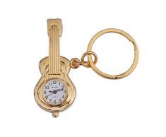 Klox oro con forma de bolsillo llavero FOB reloj analógico de cuarzo batería Extra