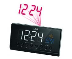AEG MRC 4141 - Radio reloj (LED, proyección de la hora), color negro