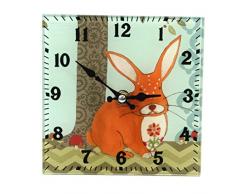 Reloj de pie - estante de cristal diseño de conejo reloj (142 - 549)