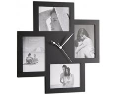 Contemporary Living Reloj de pared Collage 4F Negro