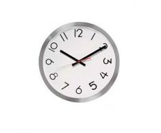Unilux Maxi - Reloj de pared (AA, 1.5V, Acero inoxidable, Color blanco, Acero inoxidable, Vidrio, 5 cm)