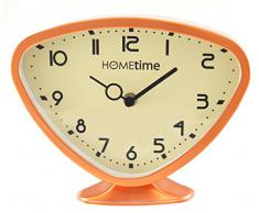 Cobre colured Bold reloj redondo de pie de mesa Triangular de Metal estilo Retro