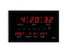 Orium - Reloj de pared digital con iluminación LED (cable de 1,8 m)
