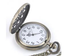 81stgeneration Reloj en Latón De Bolsillo Colgante De Collar con Cadena Larga Vintage