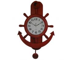 RELOJ PARED DE MADERA CON PENDULO FORMA TIMON