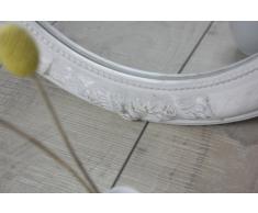 Espejo de pared espejo ovalado NUEVO color blanco decoraciones de madera barroco estilo barroco espejo envejecido