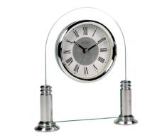 Acctim 36427 Bewdley Reloj de chimenea, color plateado y blanco