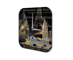 Reloj De Pared Gira Mundial Marke Bomba Mujer policÌa de vestuario Plexiglas Imprimido 25x25 cm