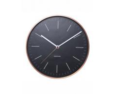 Karlsson Minimal - Reloj de pared, perfil de cobre, color negro