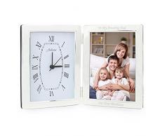 Grabado personaliseitonline Plateado Reloj y 6 x 4 - Marco de fotos de un precioso regalo del día del padre