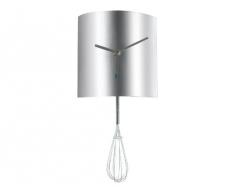 Present Time - Reloj de pared (péndulo con forma de varillas, acero pulido)