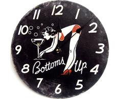 RELOJ DE PARED DISENO BOTTOMS UP PIN UP GIRL RELOJ DE LA COCINA - 30CM - CUARZO - MODERNO NUEVO - Tinas Collection