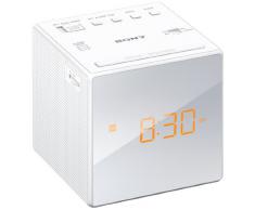 Sony ICF-C1 - Radiodespertador (AM/FM, alarma, fecha, pantalla LED), color blanco