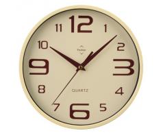Premier Housewares - Reloj de pared redondo (números grandes y pequeños), color crema