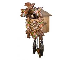 Reloj cucú de cuarzo de Adolf Herr - 5 follajes, pajarito AH 40/6 QM