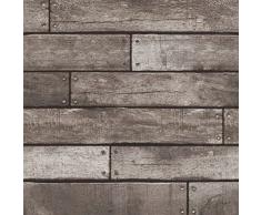 Brewster FD31290 - Tablón De Madera Wallpaper - Plata