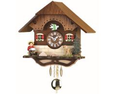 Kuckulino Reloj en miniatura de la selva negra casa de la selva negra cuarzo con llamada del cucú, incluye batería TU 2040 PQ
